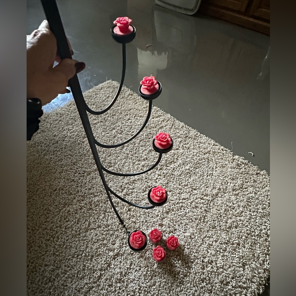 Vintage Candlelight Black Metal Wall-Mounted Candle Holder